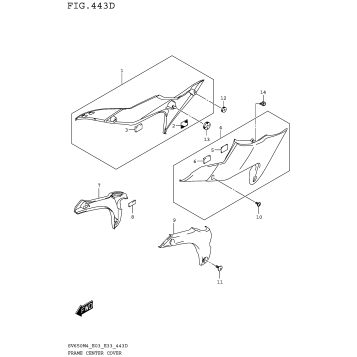 FRAME CENTER COVER (SV650AM4 E33)