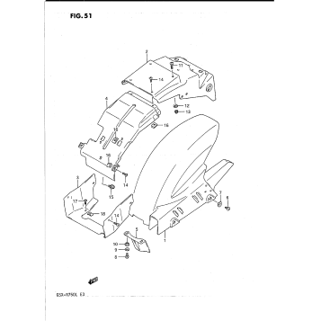 REAR FENDER (MODEL J/K)