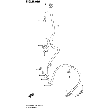 FRONT BRAKE HOSE (GSX-R1000L7 E03)