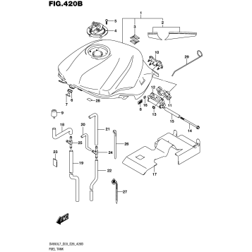 FUEL TANK (YSF,YVZ,YWW)  (SV650L7 E03)