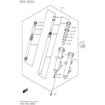 FRONT FORK DAMPER (SV650AM4 E28)