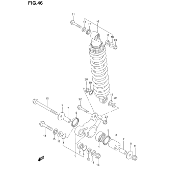 REAR CUSHION LEVER (MODEL K1/K2/K3)