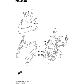 HEADLAMP HOUSING (GSX-S1000AZL8 E28)