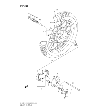 FRONT WHEEL (DR-Z125)