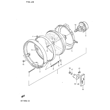 HEADLAMP (GS1150EF/EF2/EG)