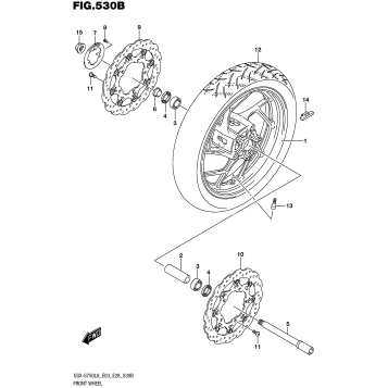 FRONT WHEEL (GSX-S750L8 E33)