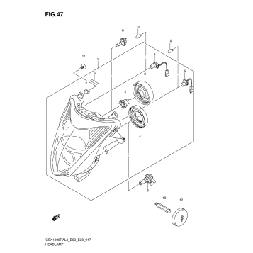 HEADLAMP (GSX1300RAL3 E03)