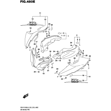 AIR INTAKE PIPE (GSX-R1000AL8 E33)