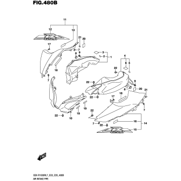 AIR INTAKE PIPE (GSX-R1000RL7 E28)
