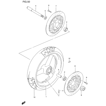 FRONT WHEEL (GSF1200SV/SW/SX/SY)