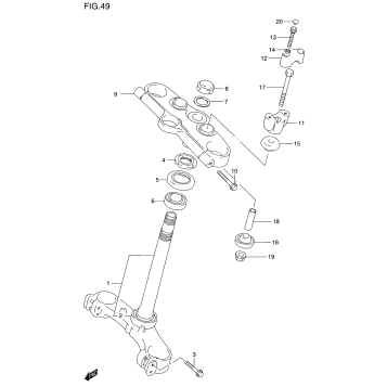 STEERING STEM (GSF1200SV/SW/SX/SY)