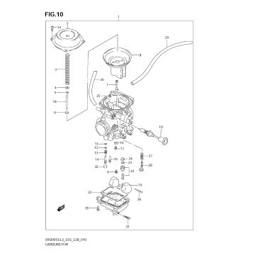 CARBURETOR (DR200SEL3 E03)