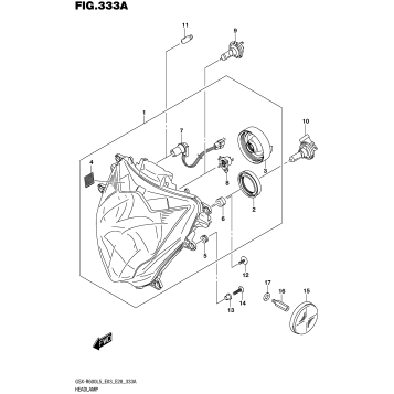 HEADLAMP (GSX-R600L5 E03)