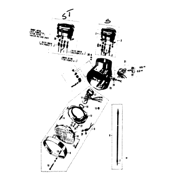 IGNITION SWITCH HEAD LAMP-SPEEDOMETER SPEEDOMETER CABLE
