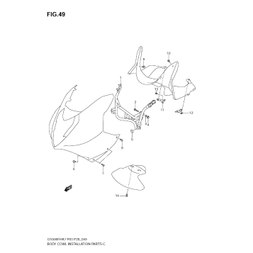 BODY CWL INSTALLATION PARTS  (WITH COWLING)
