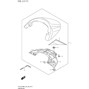 SEAT TAIL BOX (SEE NOTE 1) 507C
