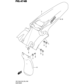 REAR FENDER (DR-Z125LL8 E03)