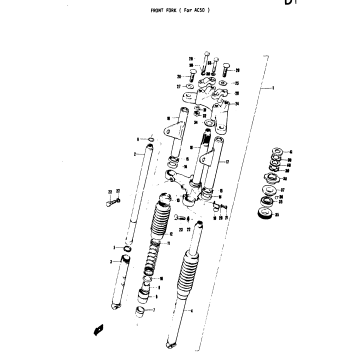 FRONT FORK ( FOR AC50 )