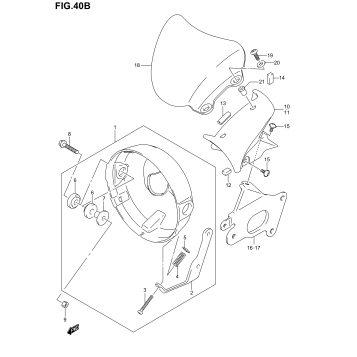 HEADLAMP HOUSING (SV1000K5) NOT FOR U.S. MARKET