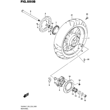 REAR WHEEL (DL650AL7 E28)