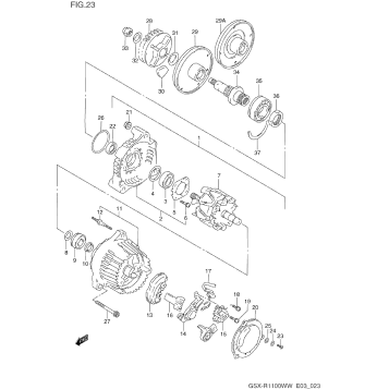 ALTERNATOR (MODEL P/R)