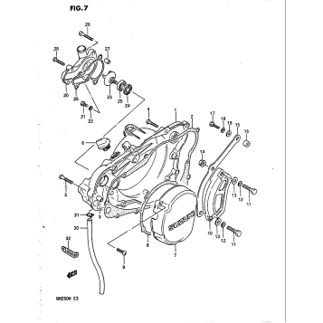 CRANKCASE COVER - WATER PUMP (MODEL G)
