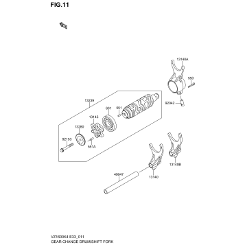 GEAR CHANGE DRUM/SHIFT FORK