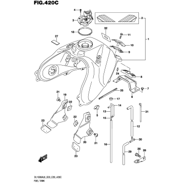 FUEL TANK (DL1000AL8 E28) (FOR YU1)