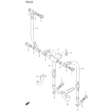 FRONT BRAKE HOSE (GSF1200SV/SW/SX/SY)