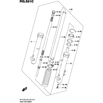 FRONT FORK DAMPER (DR-Z125LL9 E28)