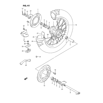 REAR WHEEL (MODEL K/L/M)