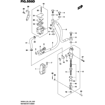 REAR MASTER CYLINDER (SV650AL9 E33)