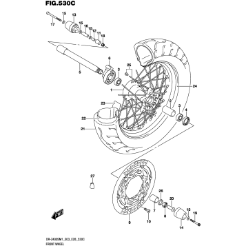 FRONT WHEEL (DR-Z400SM)