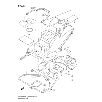 REAR FENDER (GSX1300RAL3 E33)