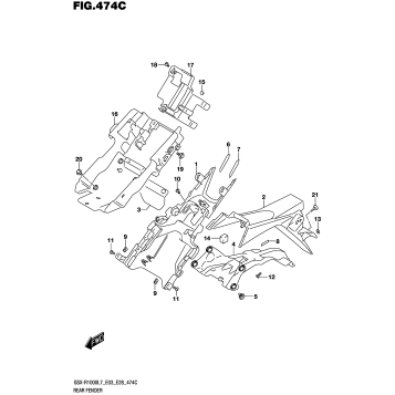 REAR FENDER (GSX-R1000L7 E33)