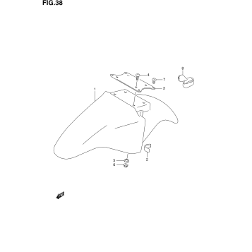 FRONT FENDER (NOT FOR U.S. MARKET)