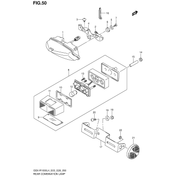 REAR COMBINATION LAMP (GSX-R1000L4 E28)
