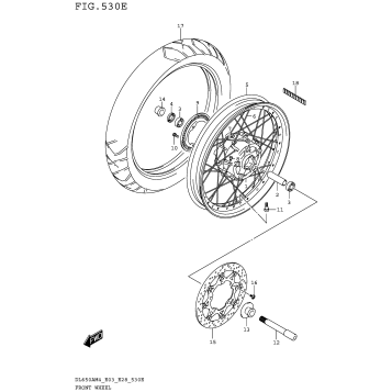 FRONT WHEEL (DL650XAM4 E28)