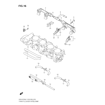THROTTLE BODY HOSE/JOINT (E28)