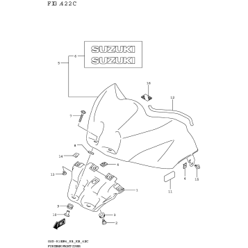 FUEL TANK FRONT COVER ((GSX-R1000A,GSX-R1000RA):E33)
