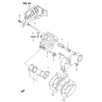 REAR CALIPER (MODEL P/R)