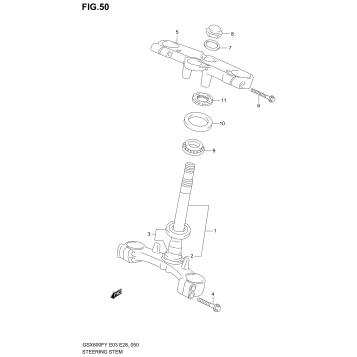 STEERING STEM (MODEL W/X/Y/K1/K2)