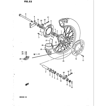 REAR WHEEL (MODEL H)