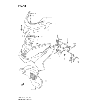 FRONT LEG SHIELD (AN400ZAL3 E28)