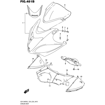 COWLING BODY (GSX1300RAL7 E28)