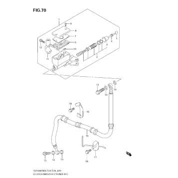 CLUTCH MASTER CYLINDER (SV1000K6) NOT FOR US MARKET