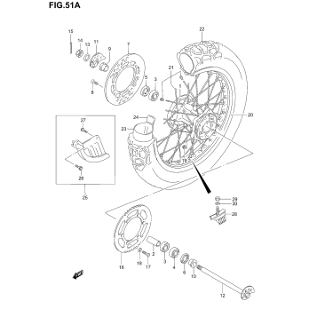 REAR WHEEL (MODEL K5)