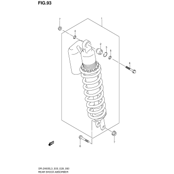 REAR SHOCK ABSORBER (DR-Z400SL3 E03)