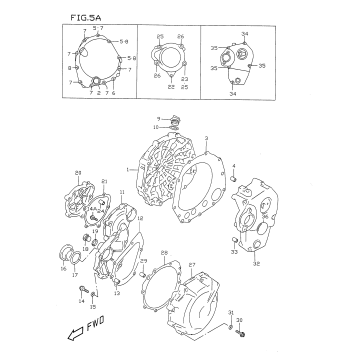CRANKCASE COVER (MODEL W/X)