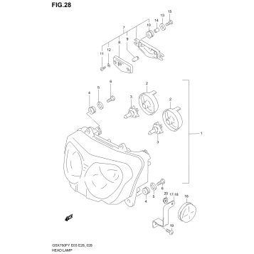 HEADLAMP (MODEL W/X/Y/K1/K2)